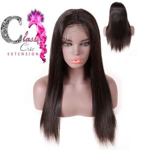 Virgin human hair frontal wig 25” straight